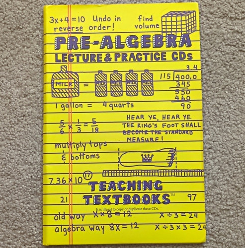 Teaching textbooks pre algebra - teaching,